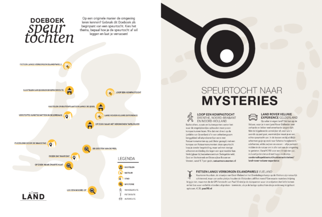 Magazine spread mysterie activiteiten Nederland