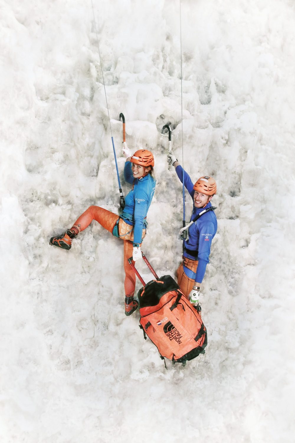 Fotografie ijsklimmeres