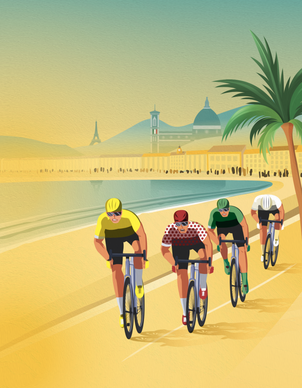 Illustratie Tour de France 2024