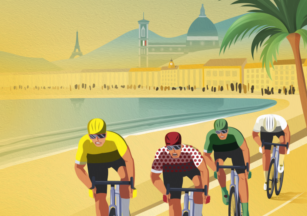 Ingezoomd: Illustratie Tour de France 2024